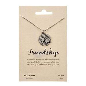 Shag Wear Love Life Friendship Inspire Pewter Pendant Necklaces - Friendship NEW